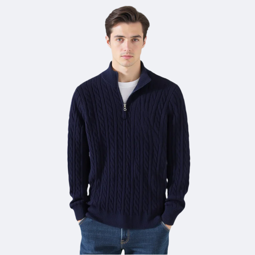 Half-Zip Cable Knit