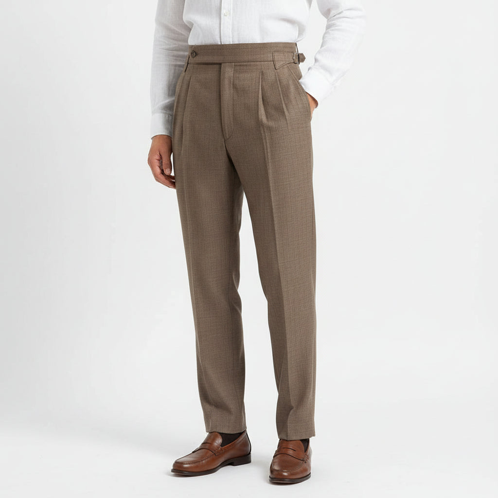 Pleated High-waist Trousers