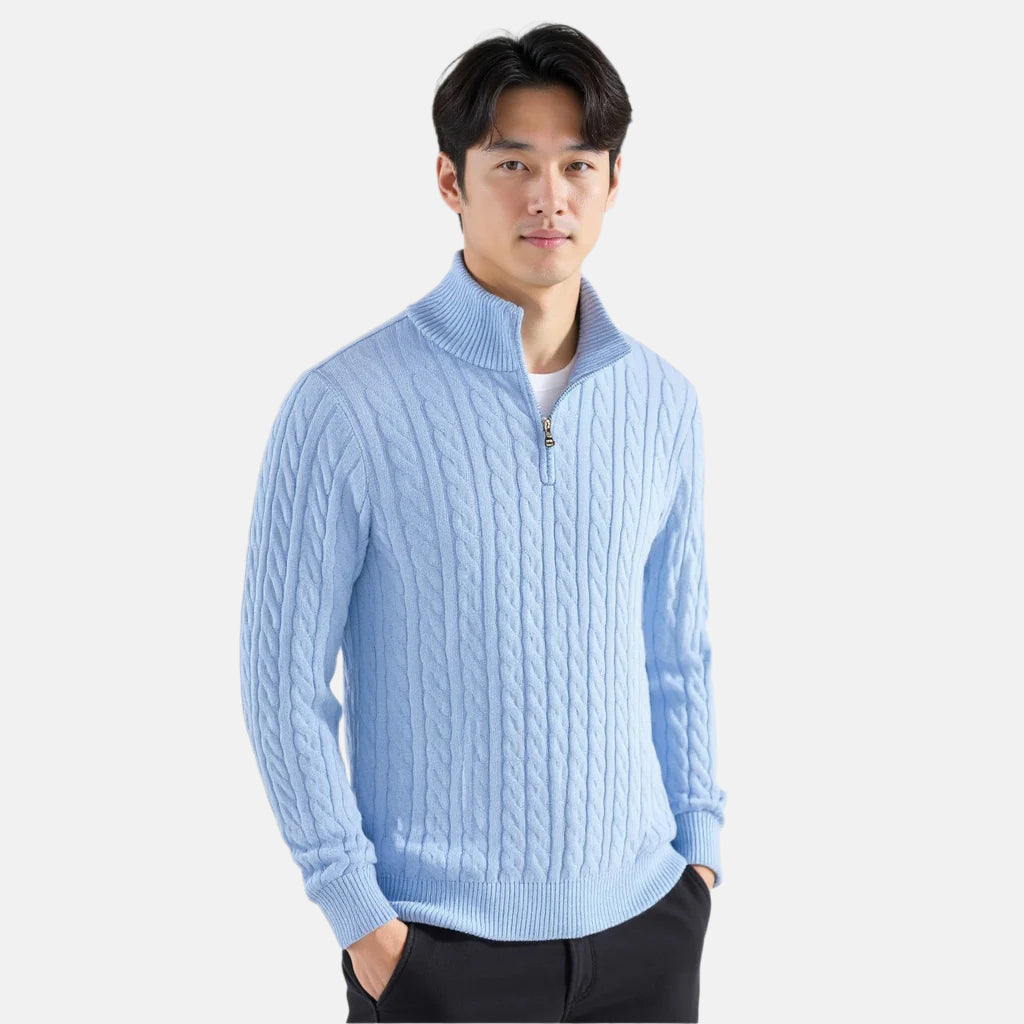 Half-Zip Cable Knit