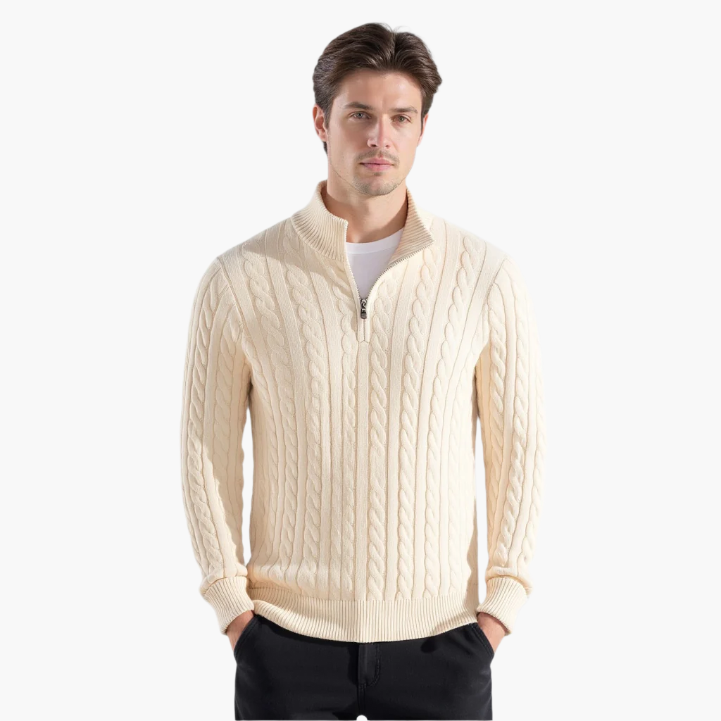 Half-Zip Cable Knit
