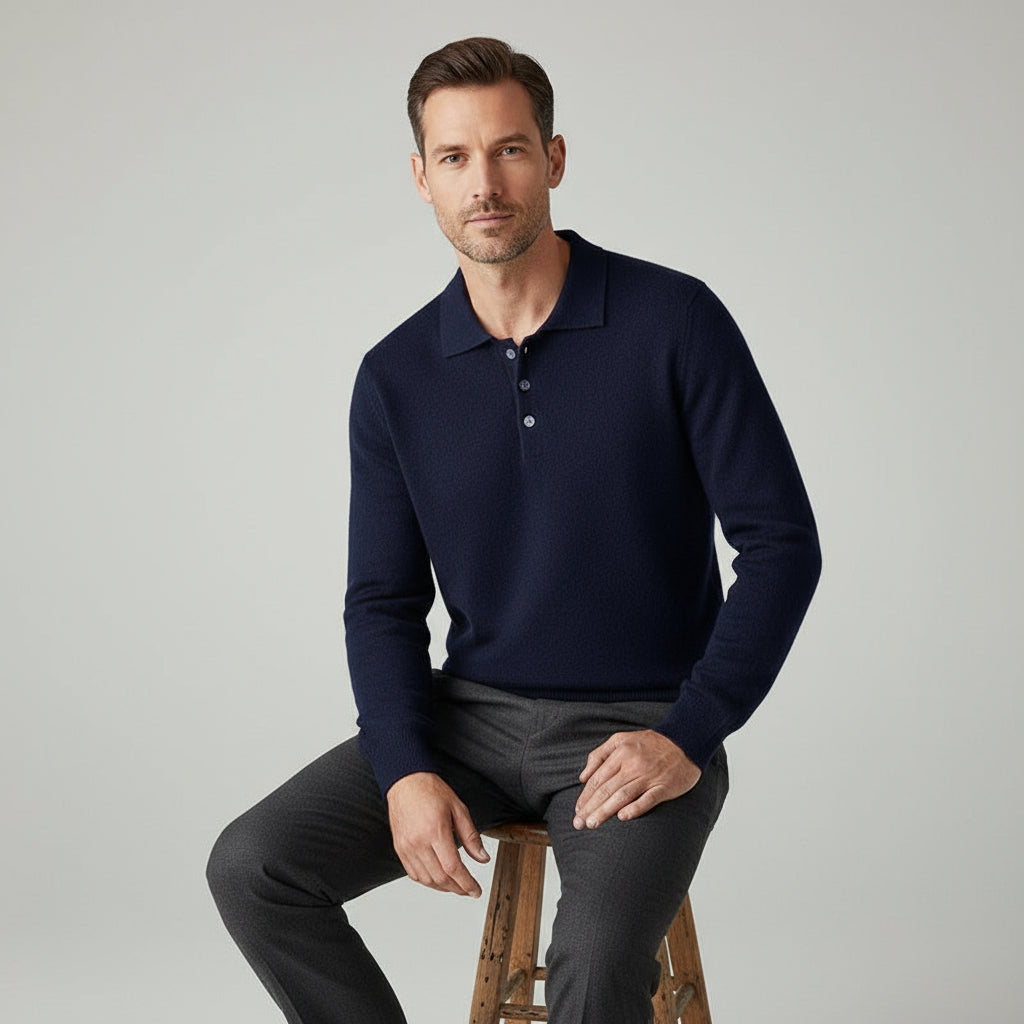 Wool Polo Sweater
