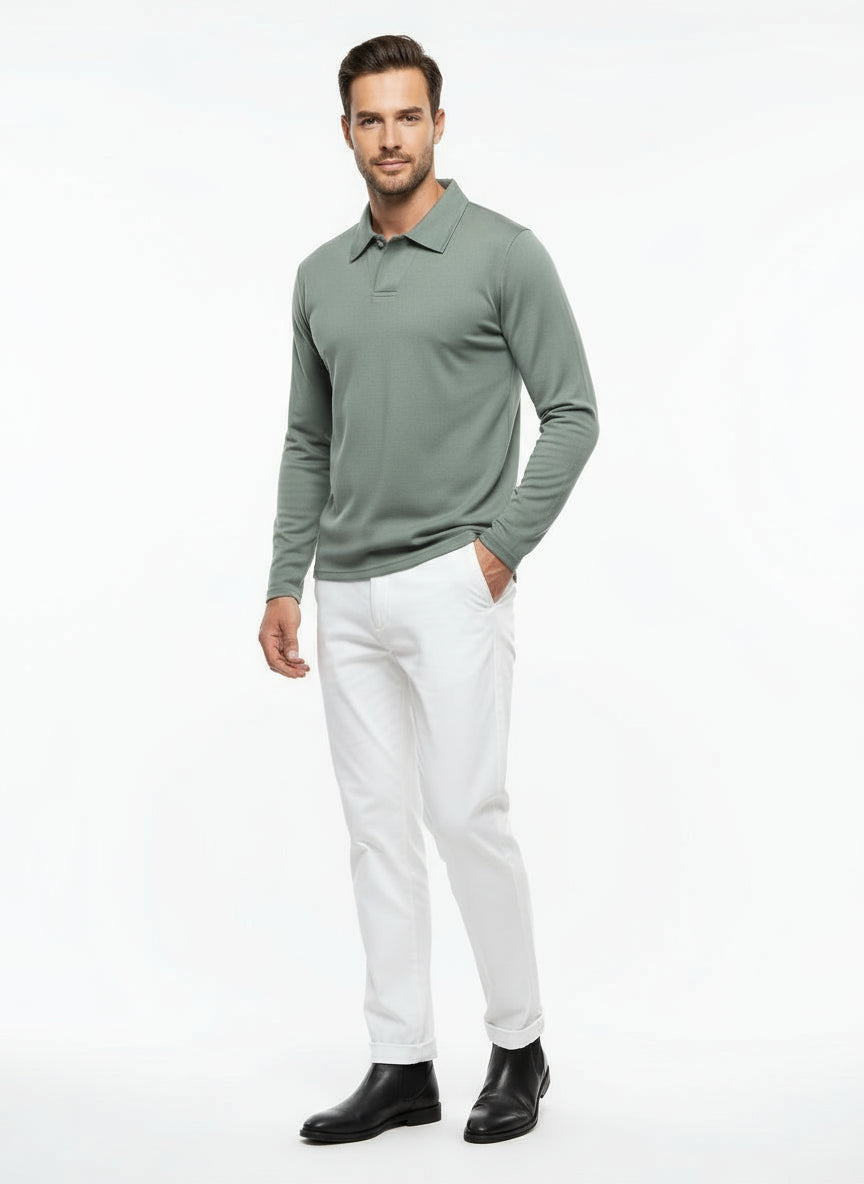 Long-Sleeve Polo