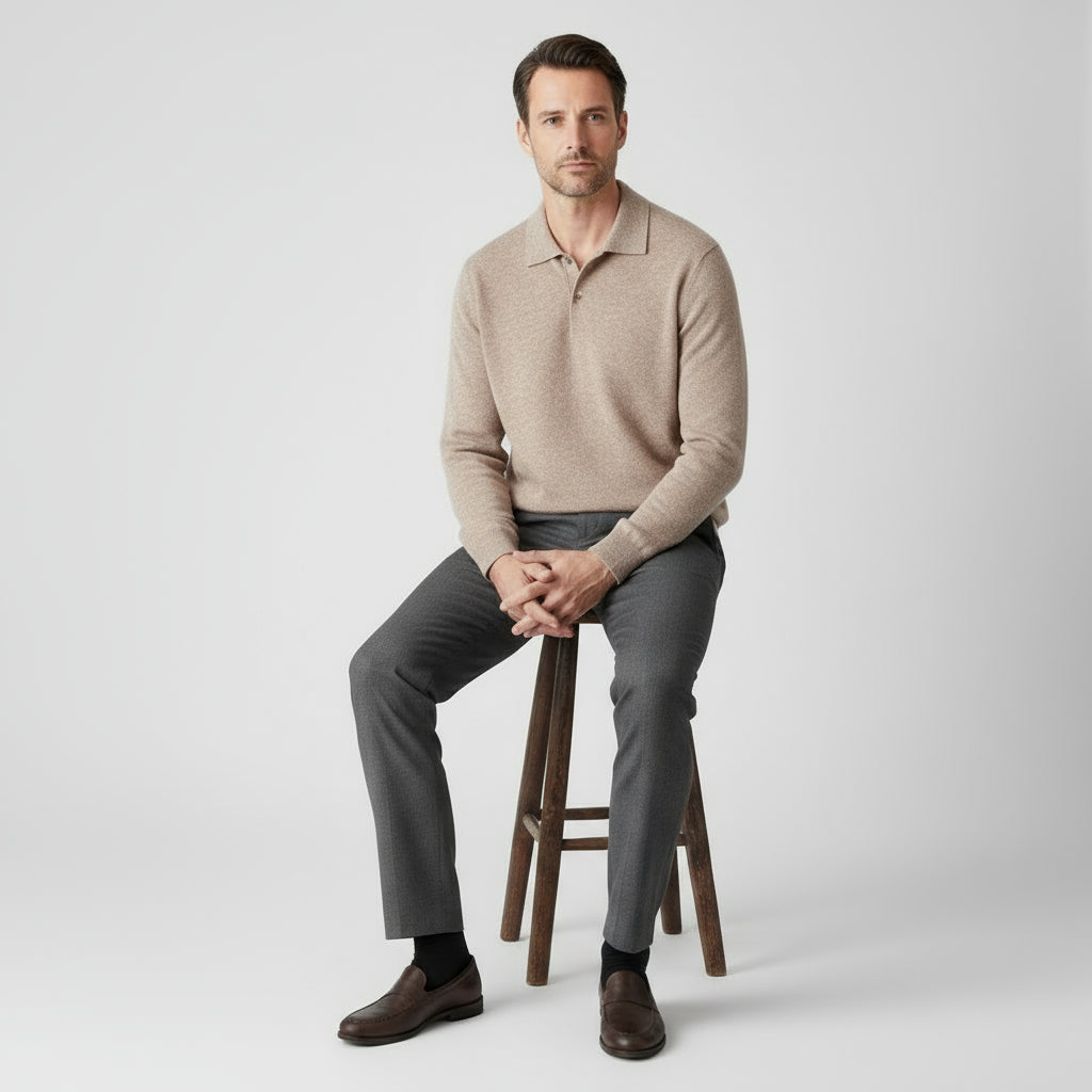 Wool Polo Sweater
