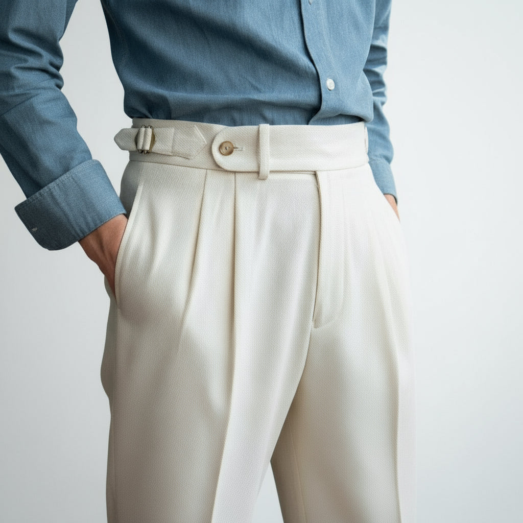 Tailored Side-Tab Trousers