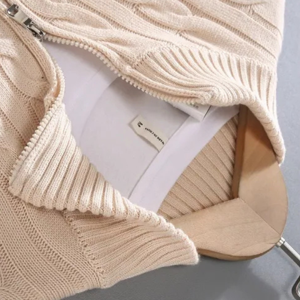 Half-Zip Cable Knit