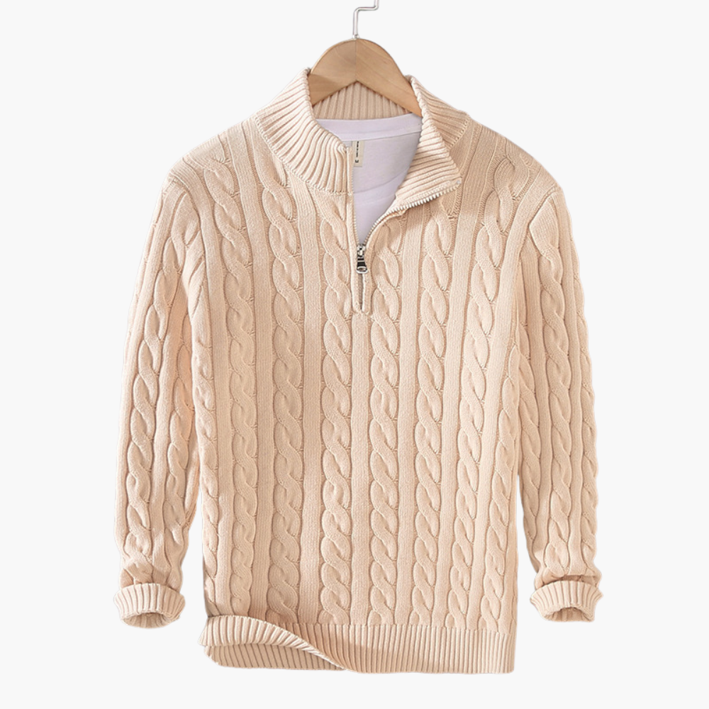Half-Zip Cable Knit