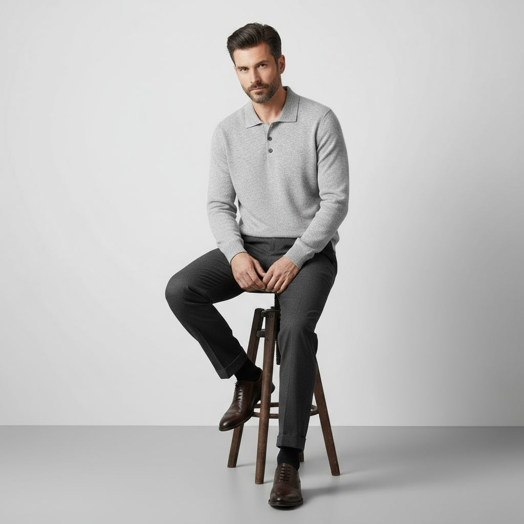Wool Polo Sweater