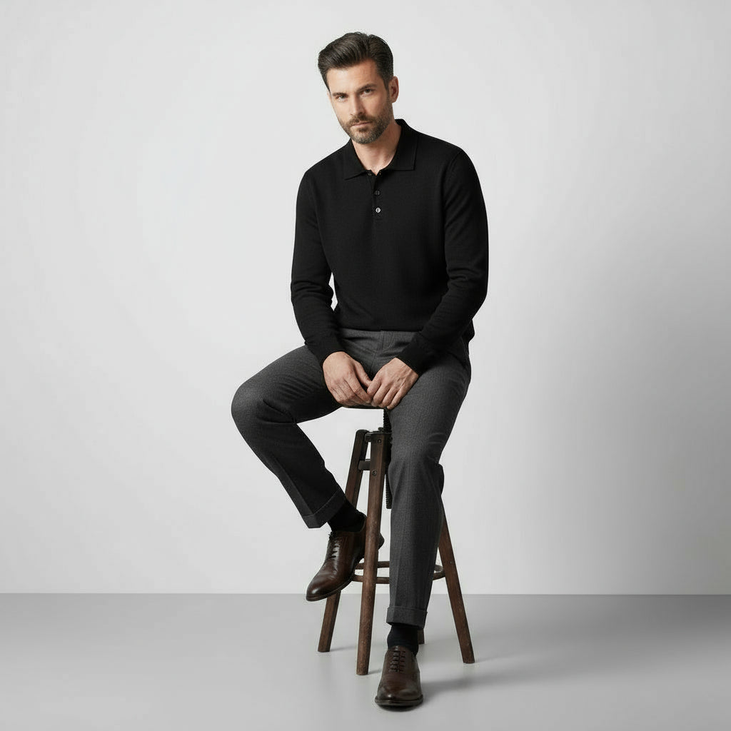 Wool Polo Sweater
