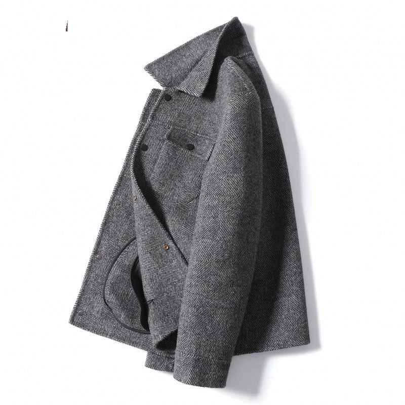 Alpaca Wool Blend Short Coat