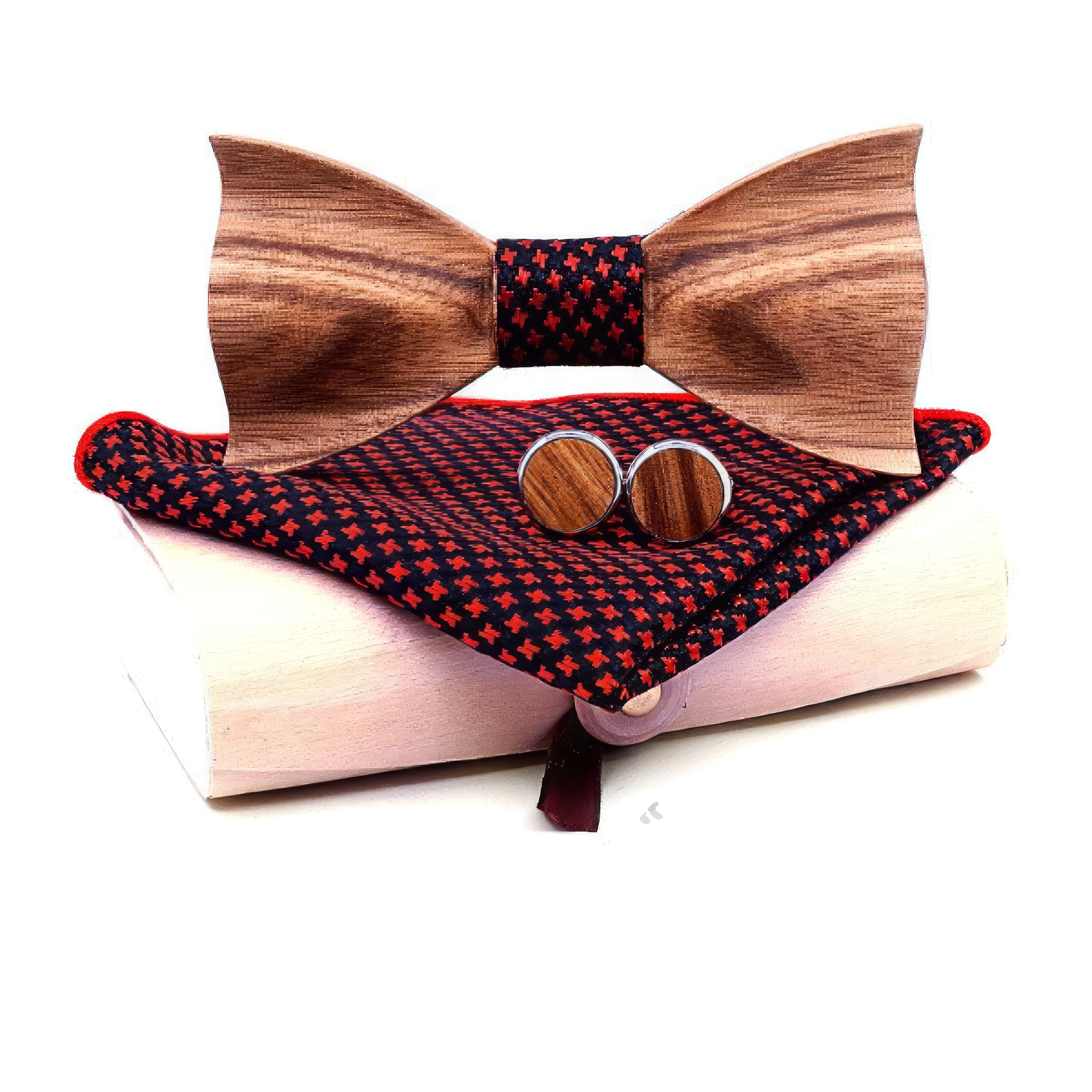 Zebra Wood Bow Tie