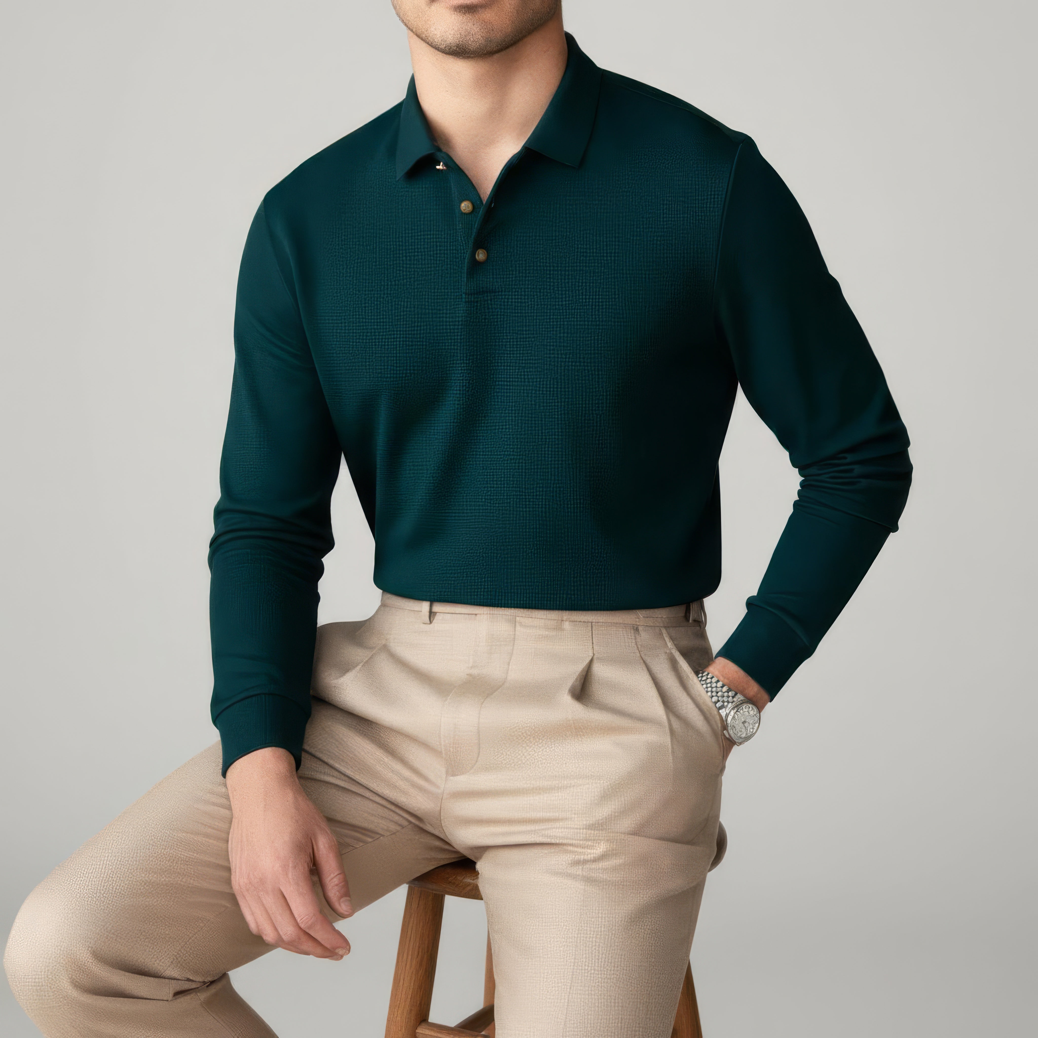 Long-sleeved Polo Shirt