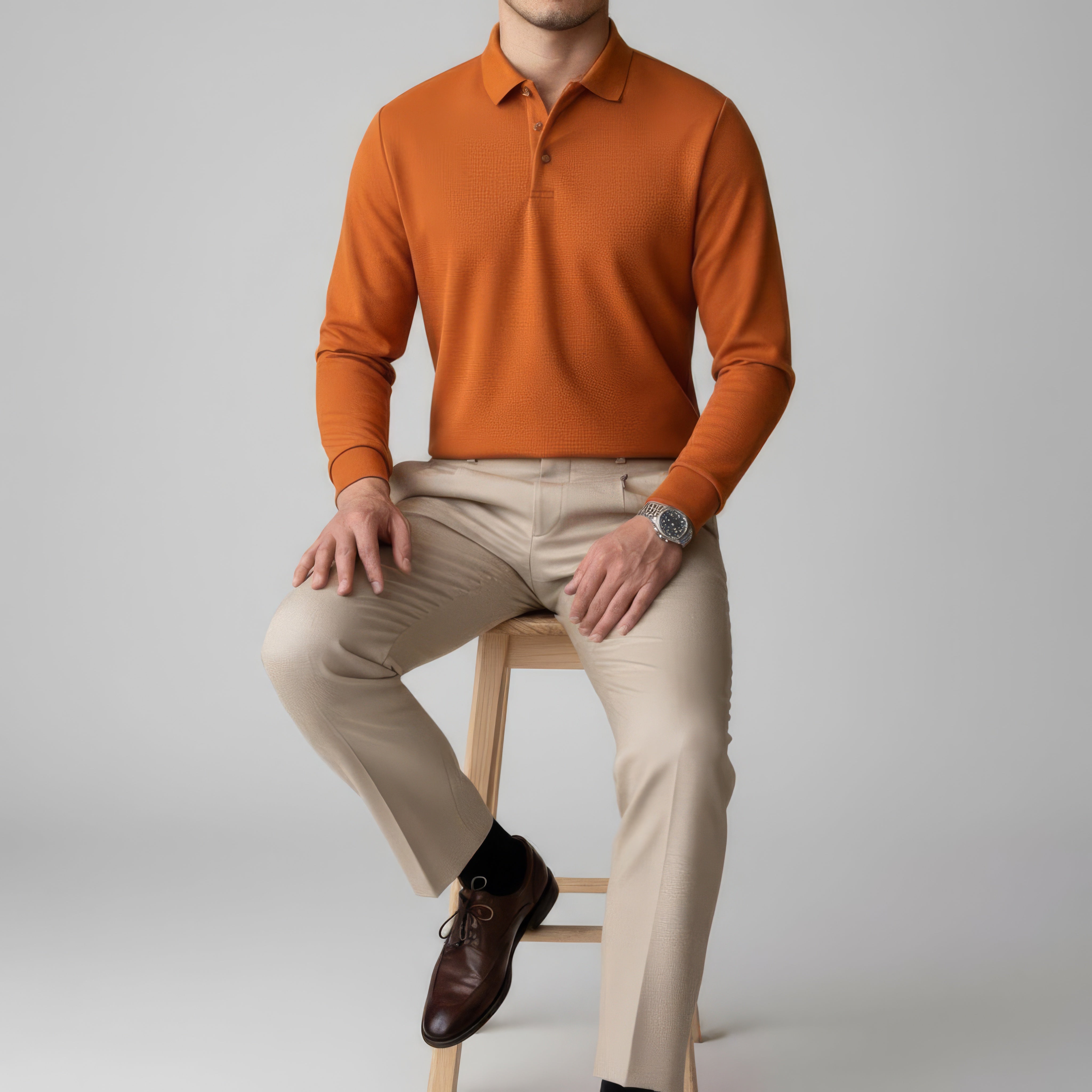 Long-sleeved Polo Shirt