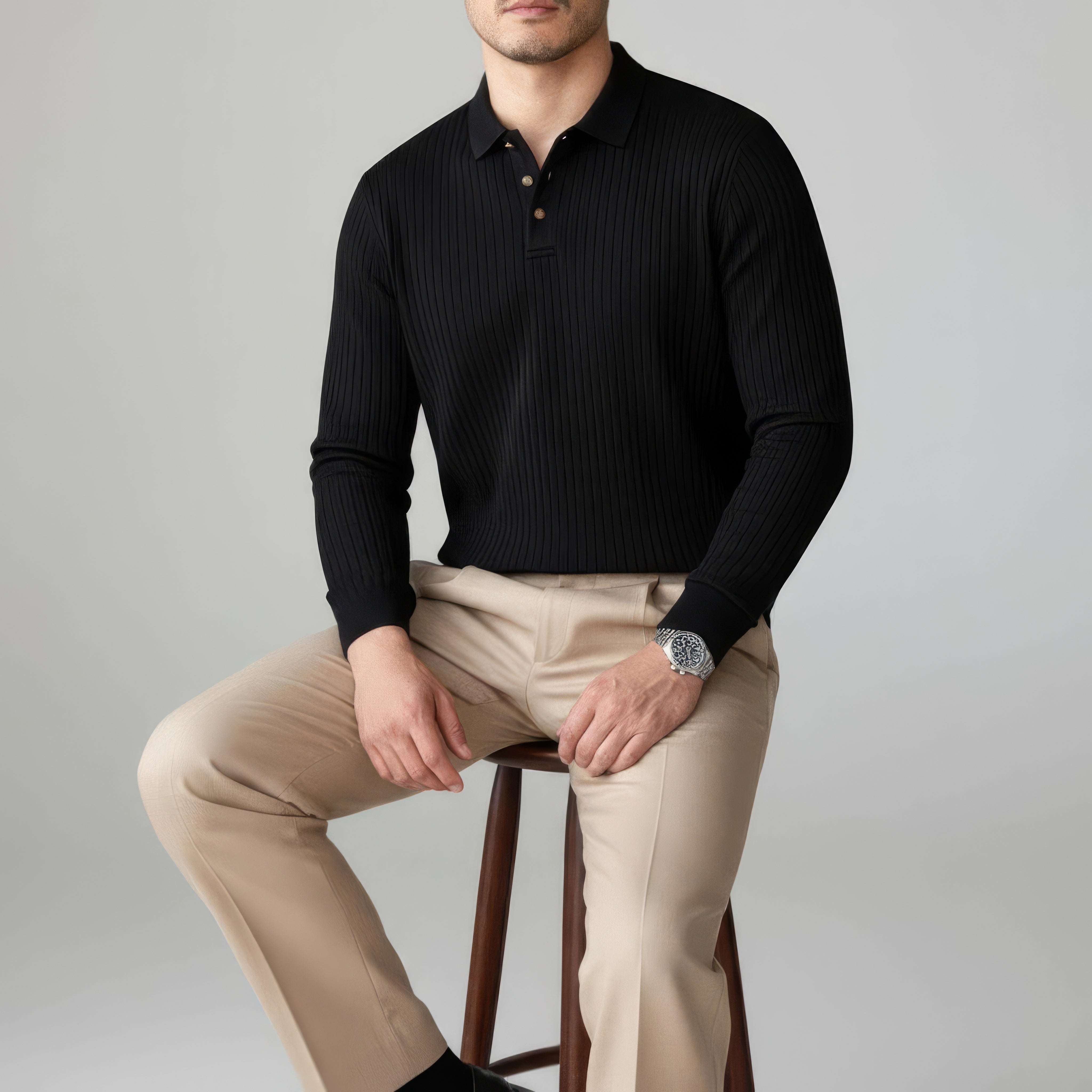 Long-sleeved Polo Shirt