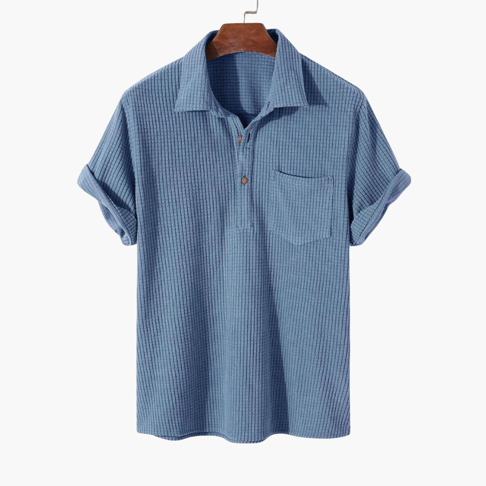 Textured Waffle Polo