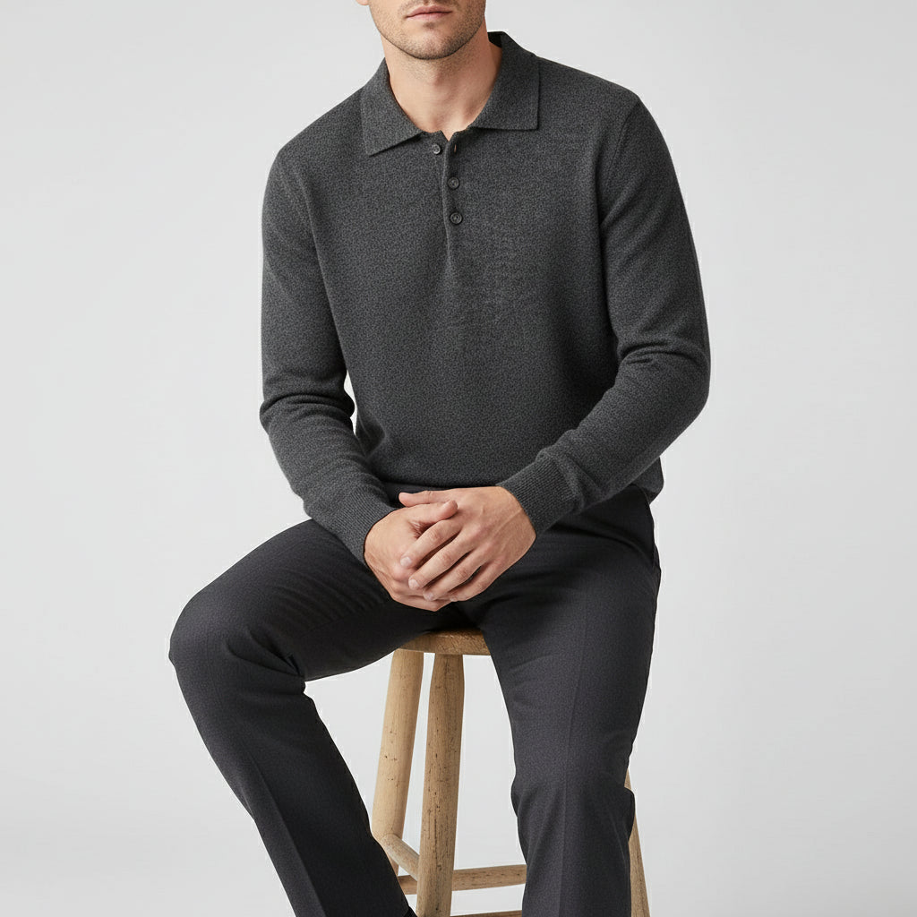 Wool Polo Sweater