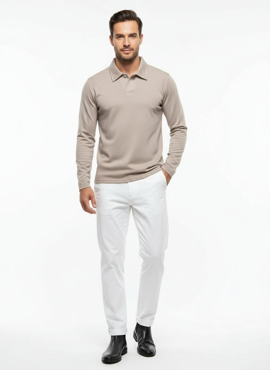 Long-Sleeve Polo