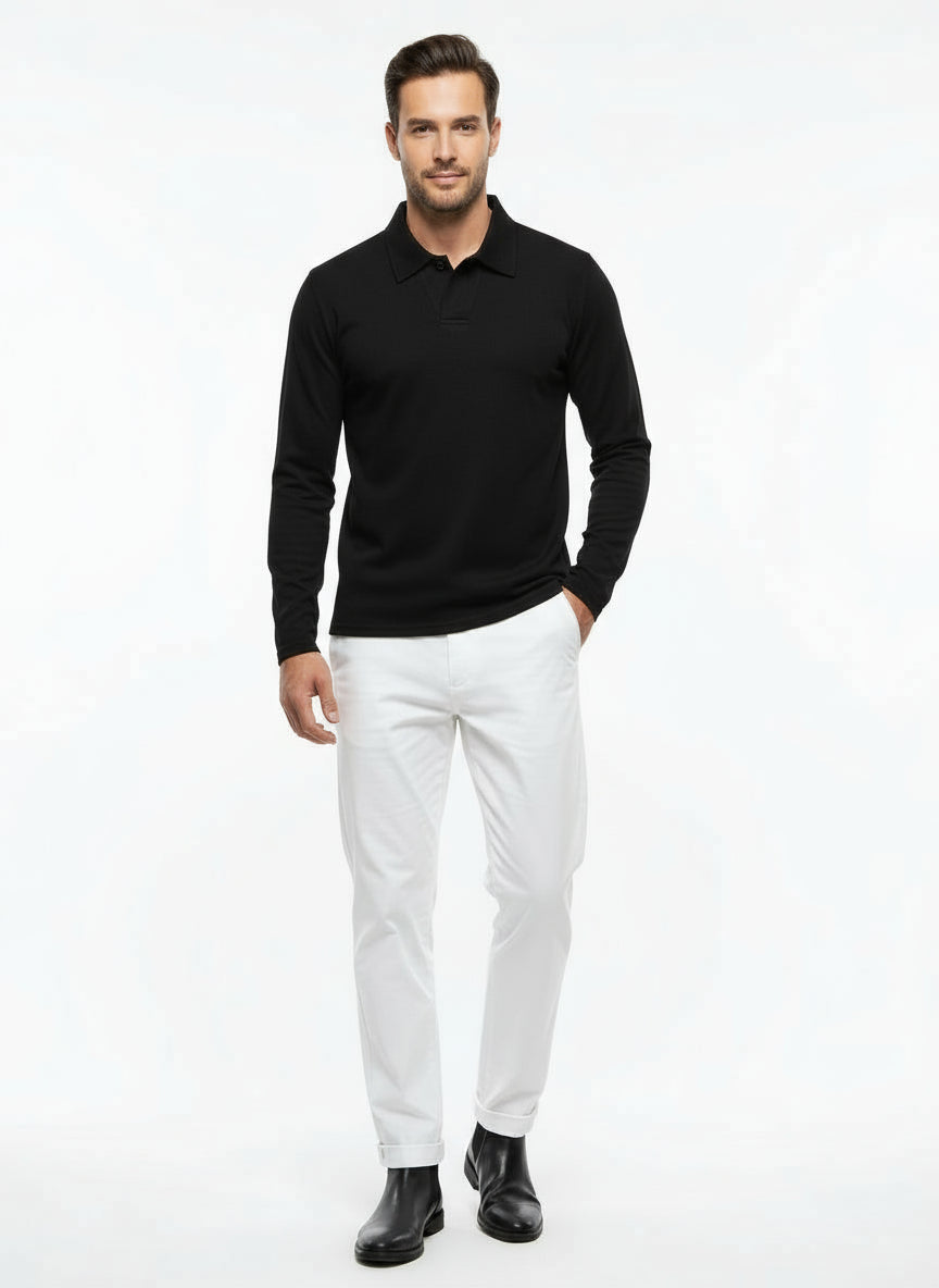 Long-Sleeve Polo