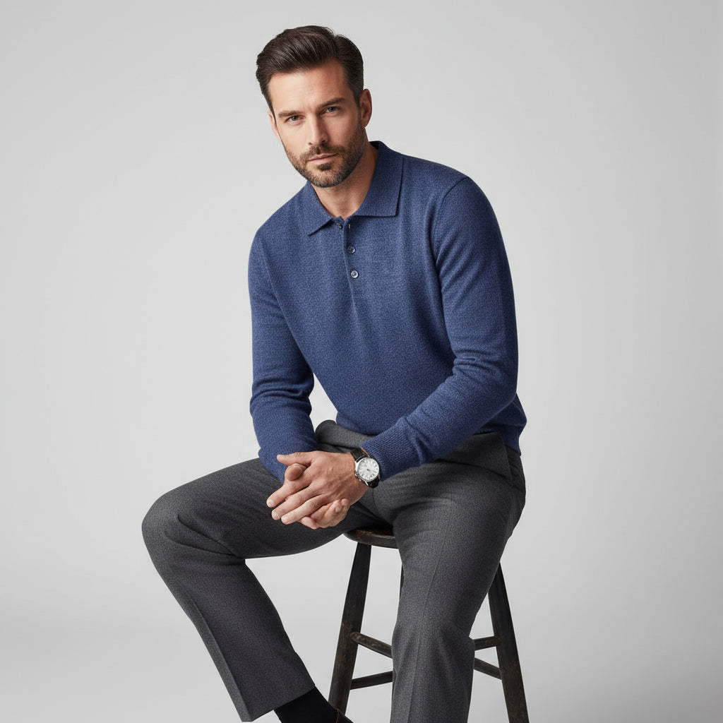Wool Polo Sweater