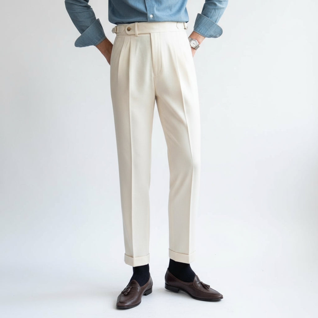 Tailored Side-Tab Trousers
