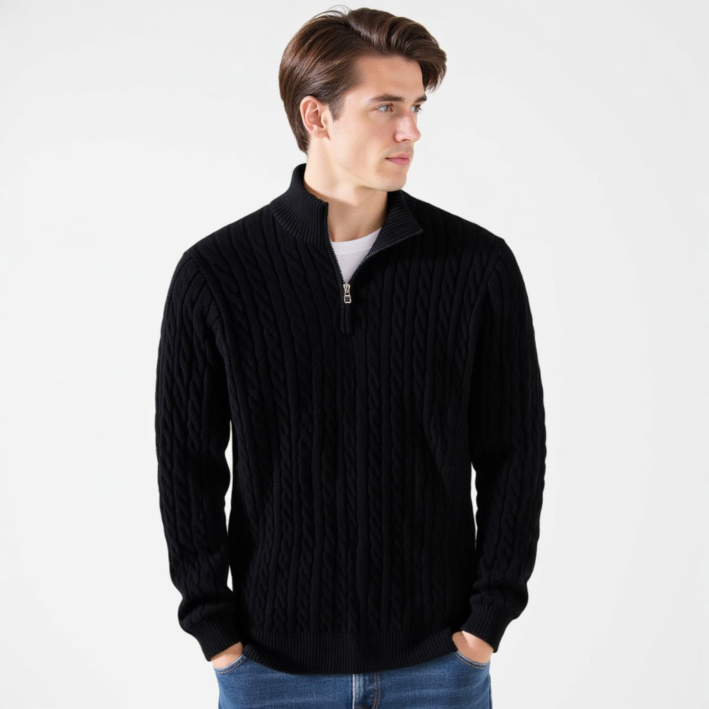 Half-Zip Cable Knit