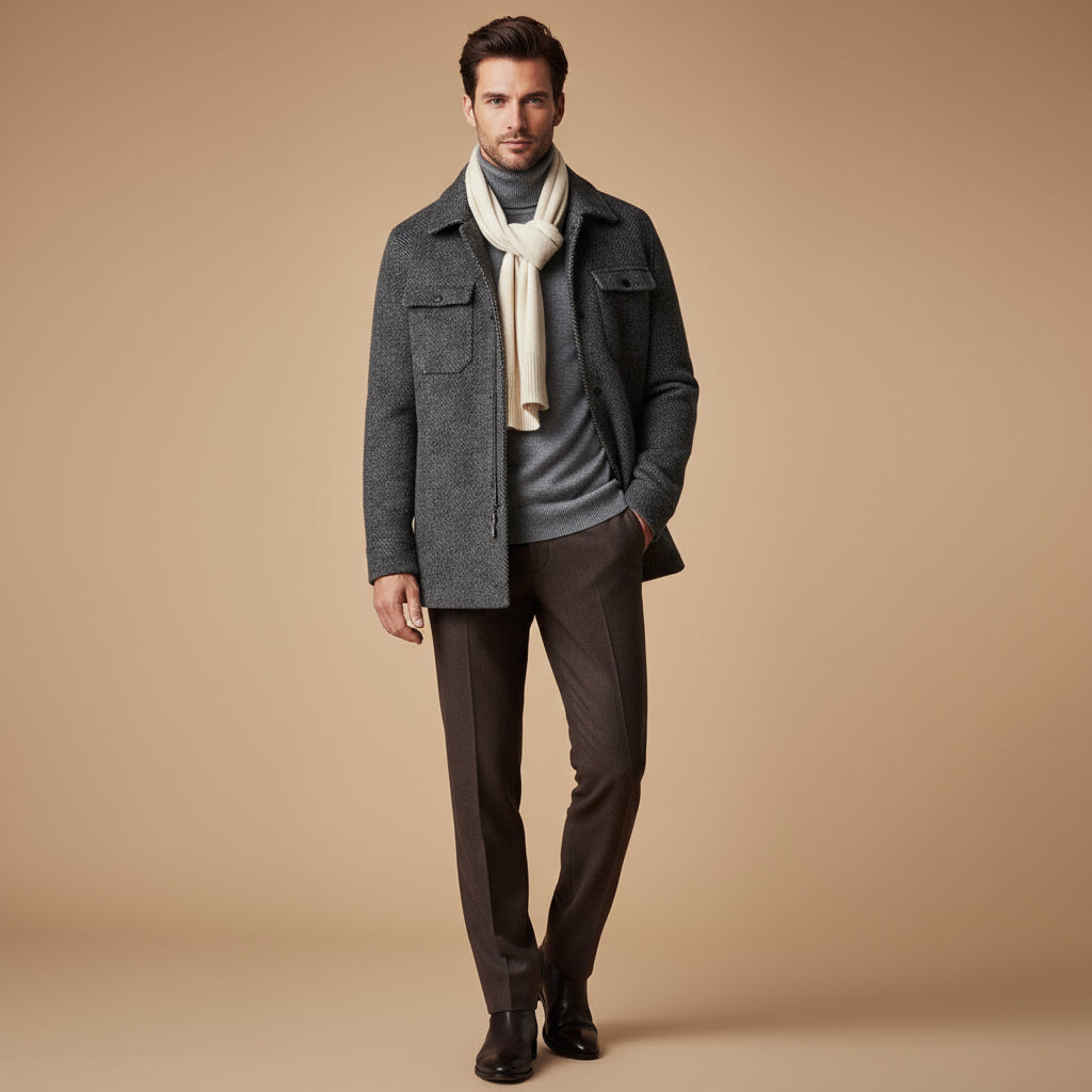 Alpaca Wool Blend Short Coat