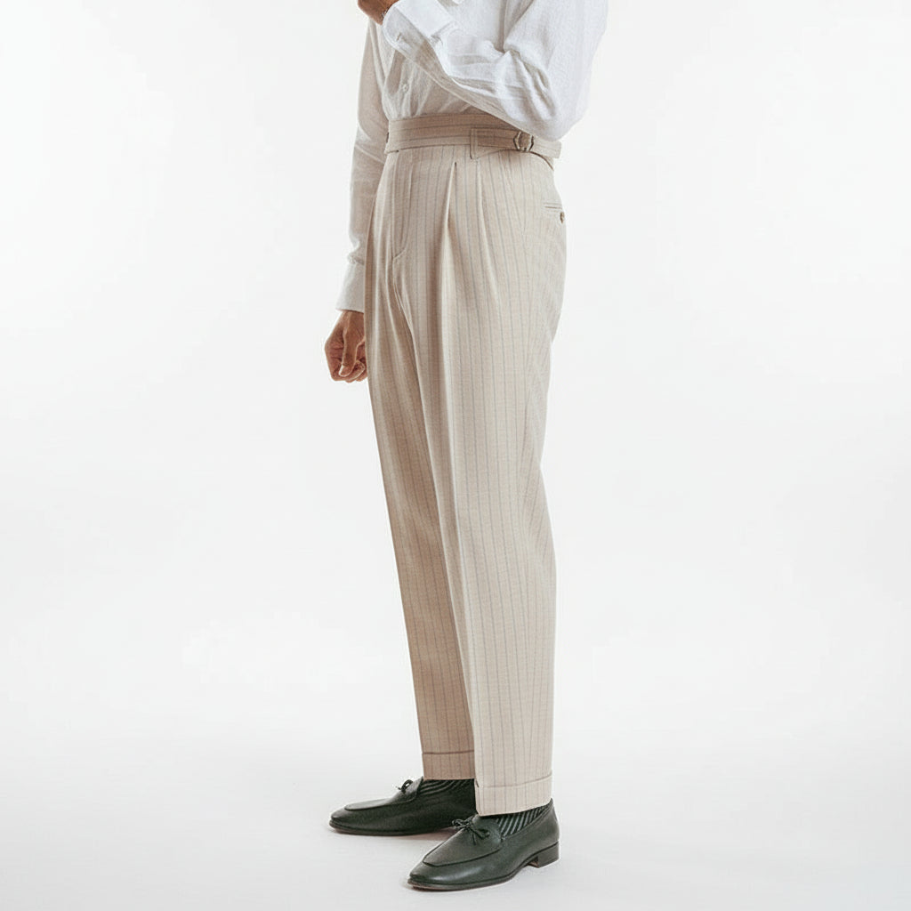 Pleated High-waist Trousers