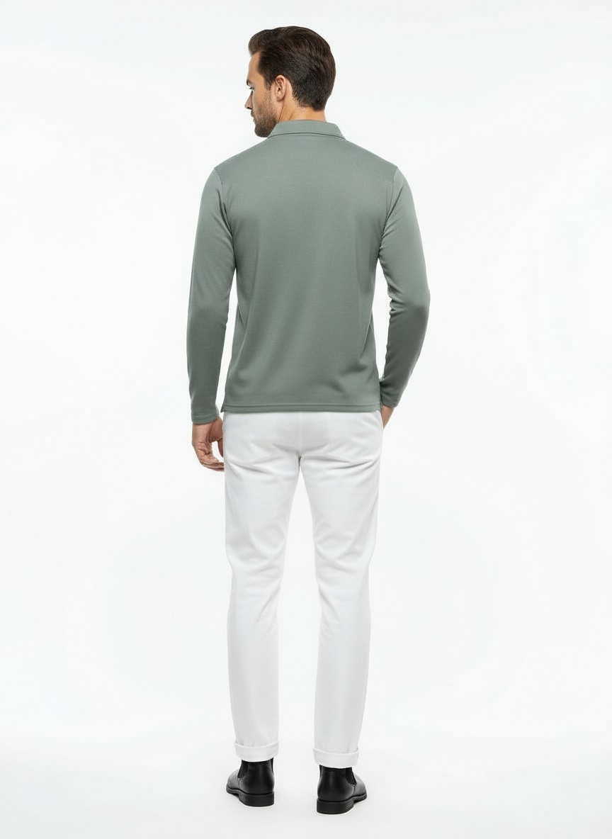 Long-Sleeve Polo