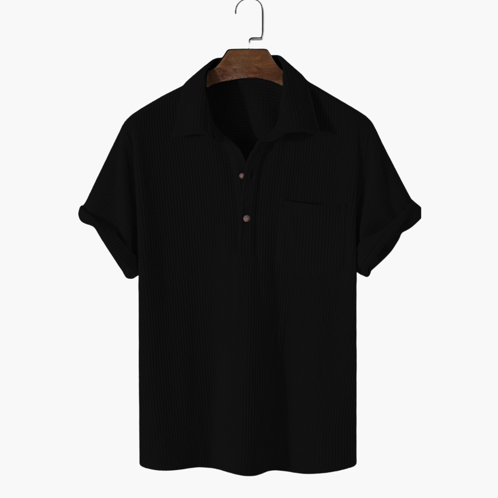 Textured Waffle Polo
