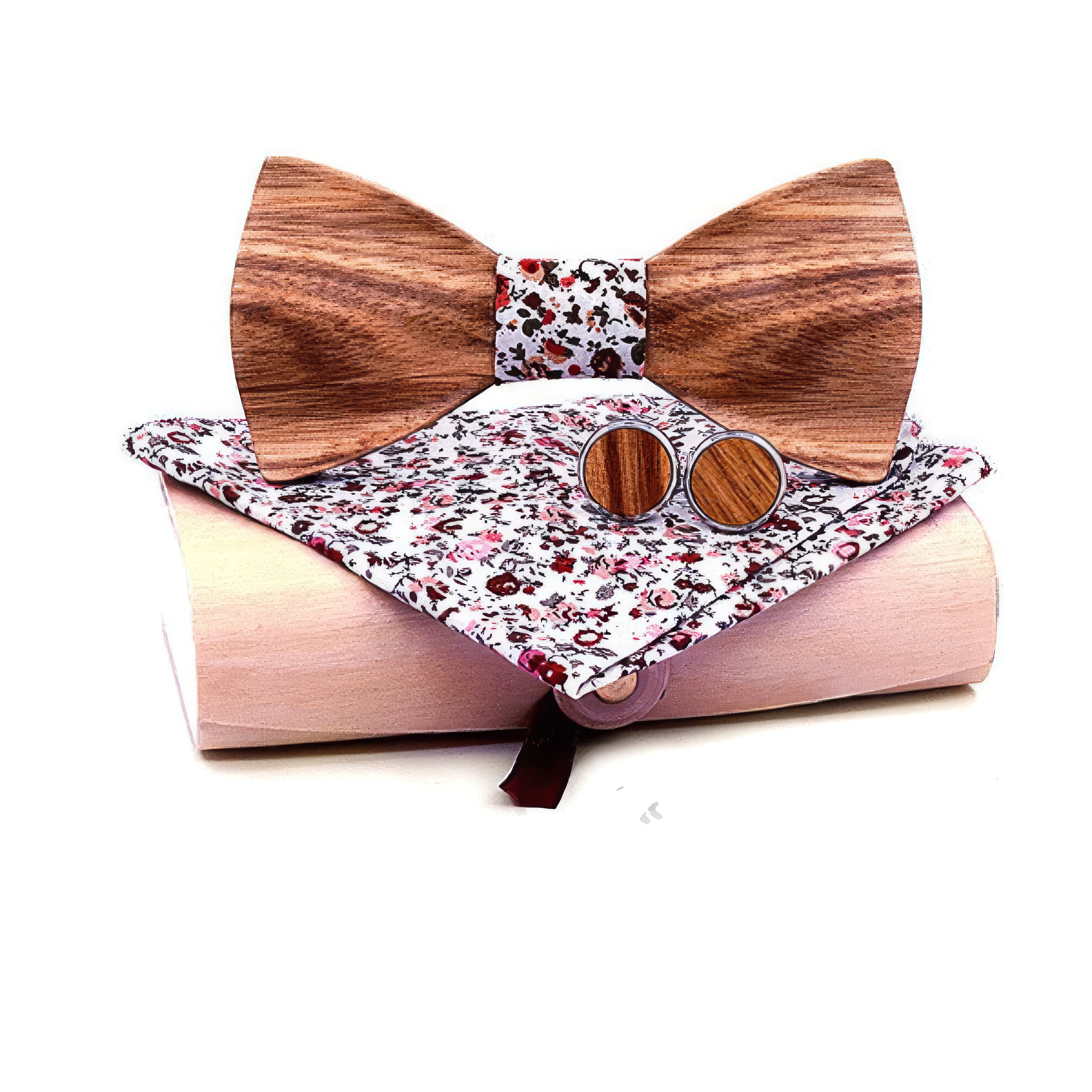 Zebra Wood Bow Tie