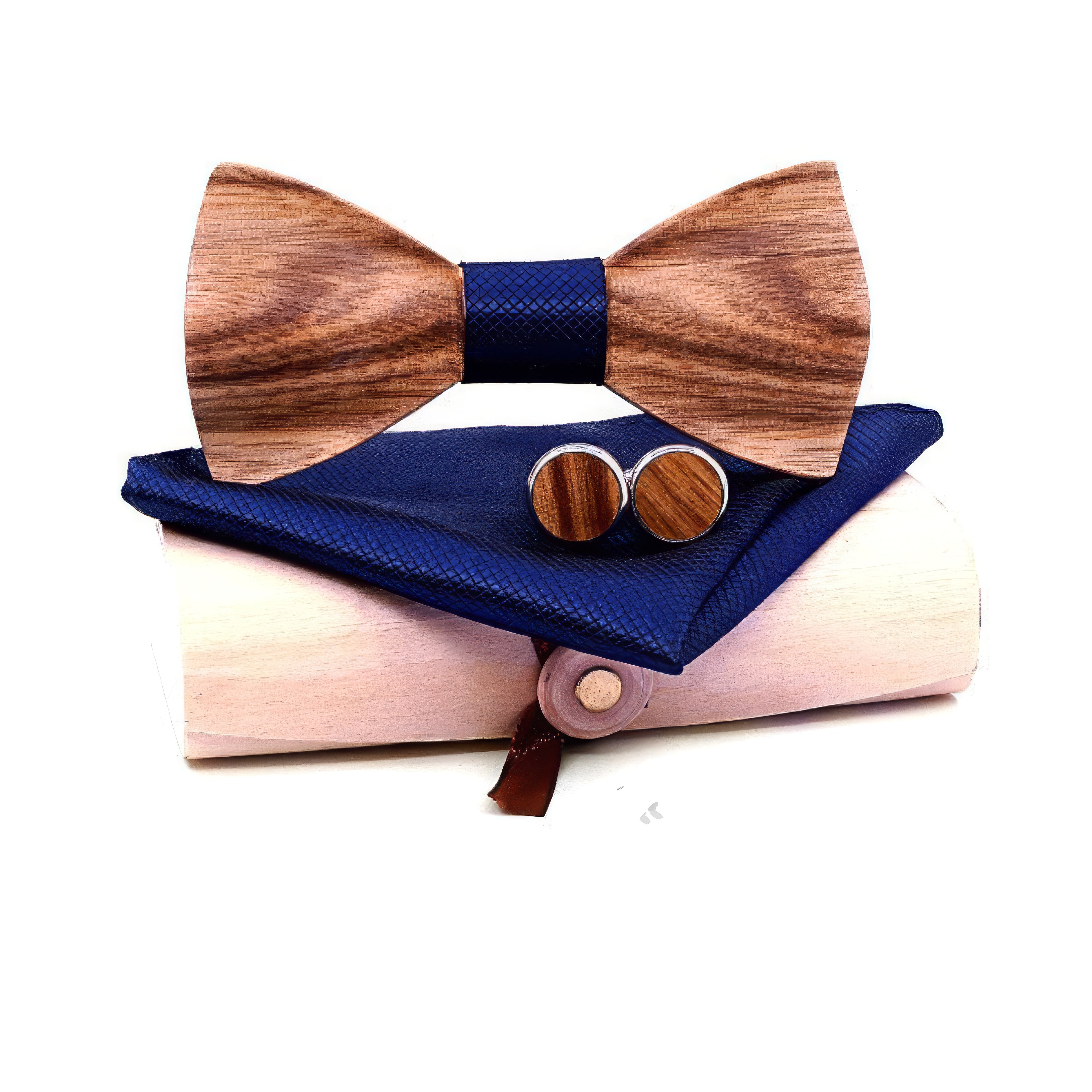 Zebra Wood Bow Tie