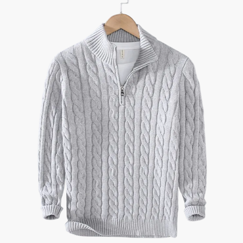 Half-Zip Cable Knit