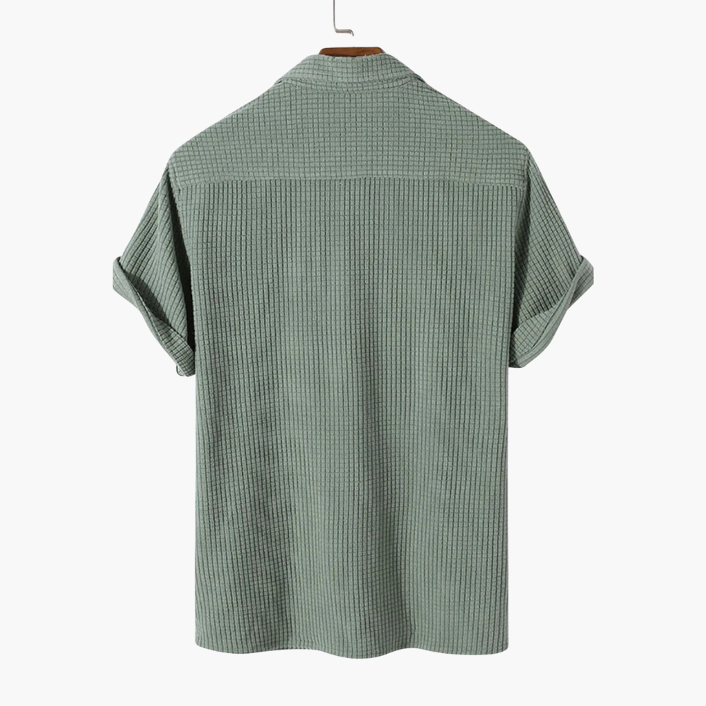 Textured Waffle Polo