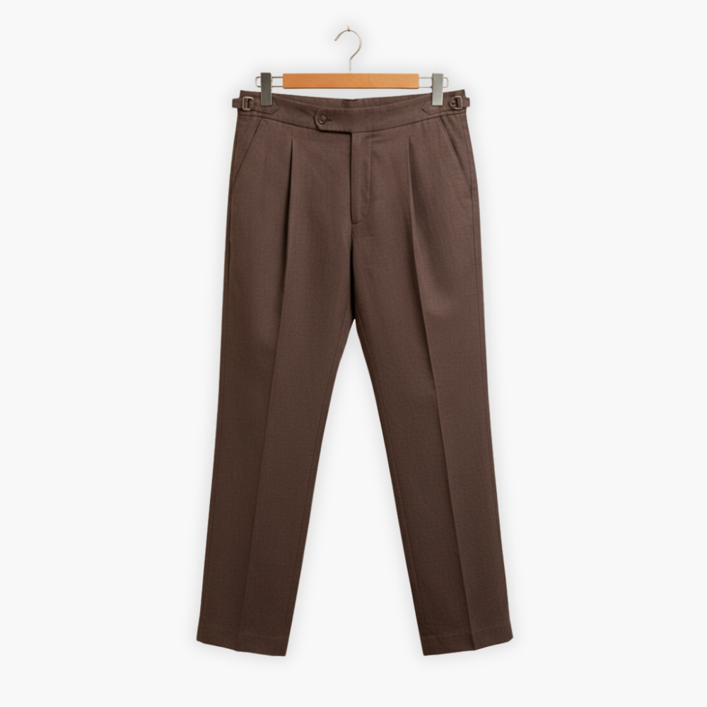 100% Linen Pleated Trousers